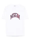 MSGM Kids logo-print jersey T-shirt - White