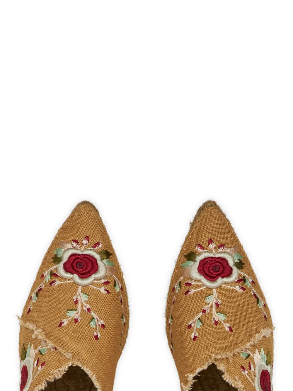 ETRO floral embroidered espadrilles Neutrals