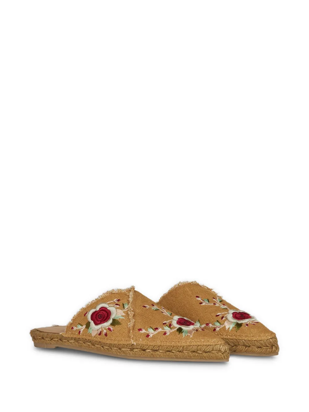 ETRO floral embroidered espadrilles Neutrals