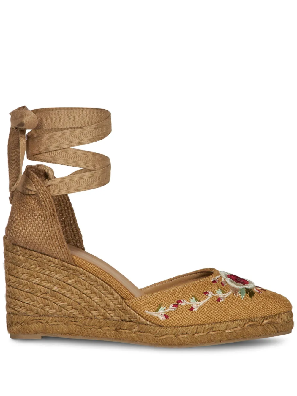 ETRO floral-embroidered espadrilles Neutrals