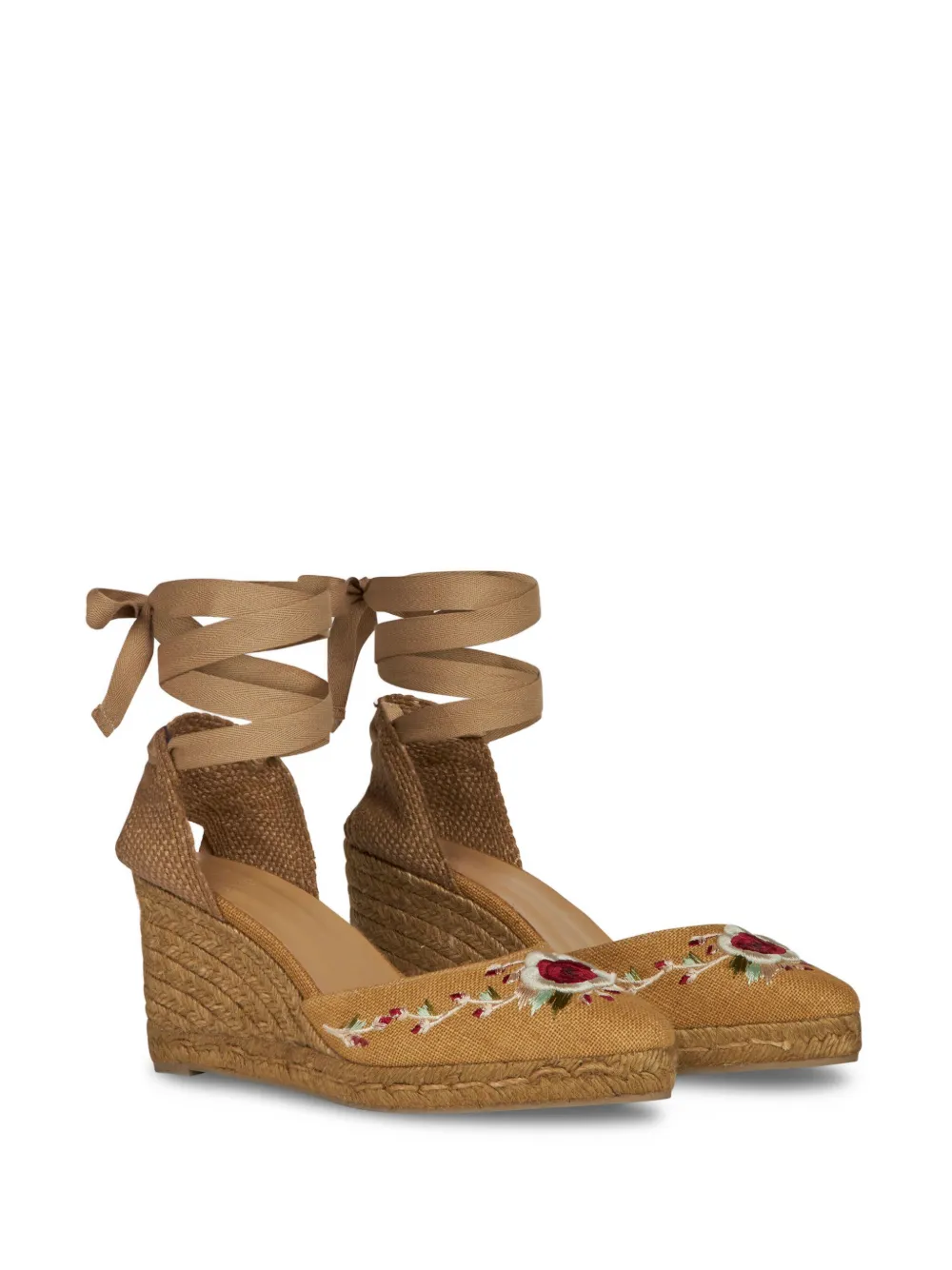 ETRO floral-embroidered espadrilles Neutrals