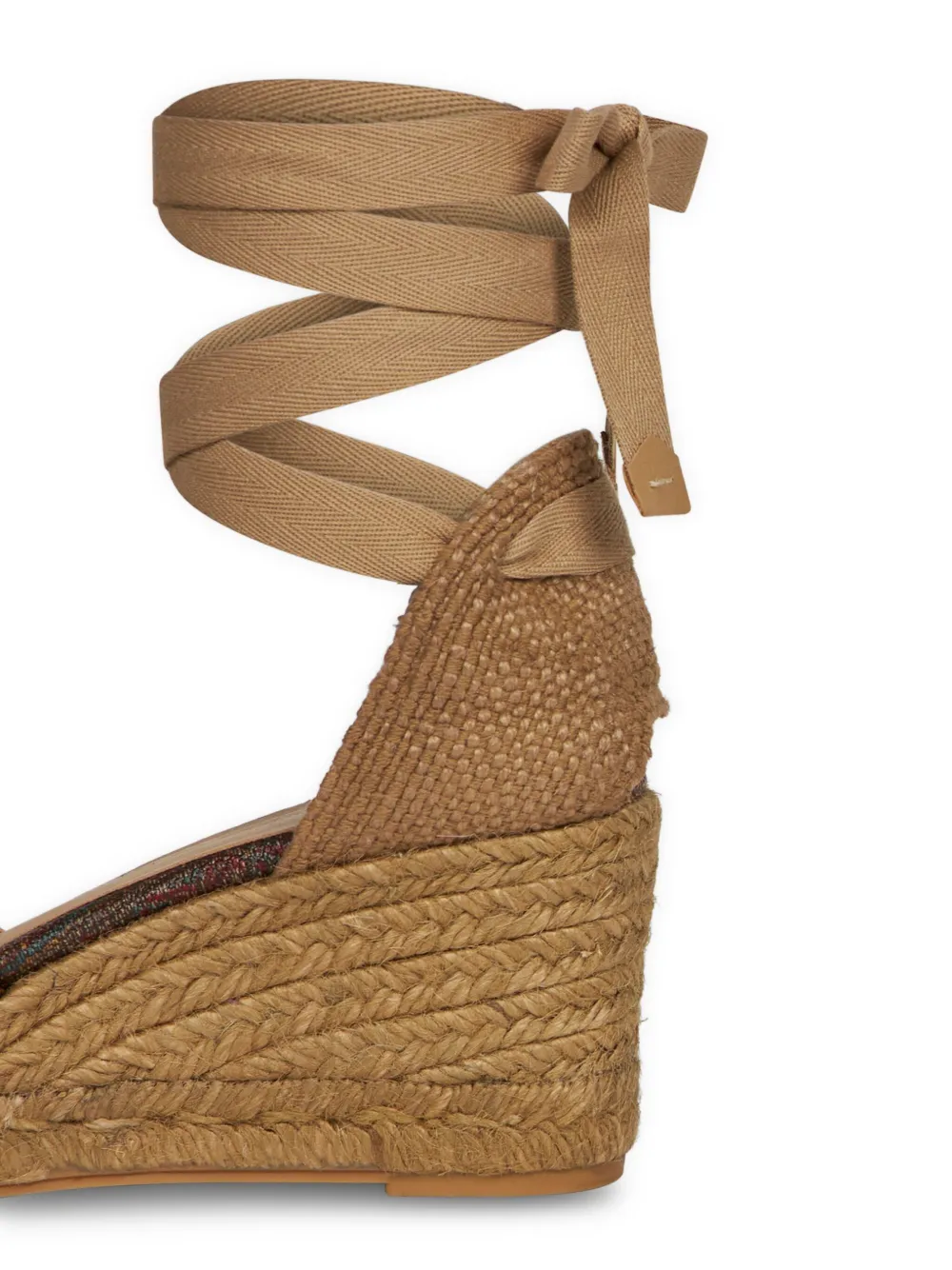 ETRO paisley wedge espadrilles Red