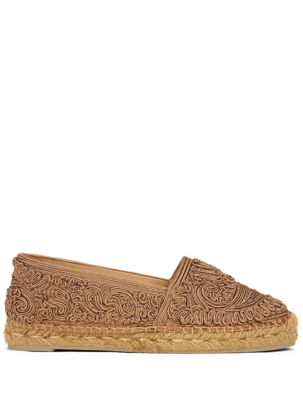 ETRO paisley embroidered espadrilles Neutrals