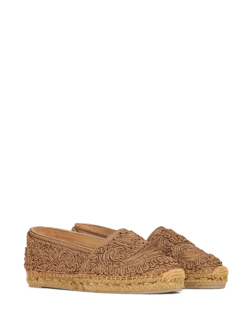 ETRO paisley embroidered espadrilles Neutrals