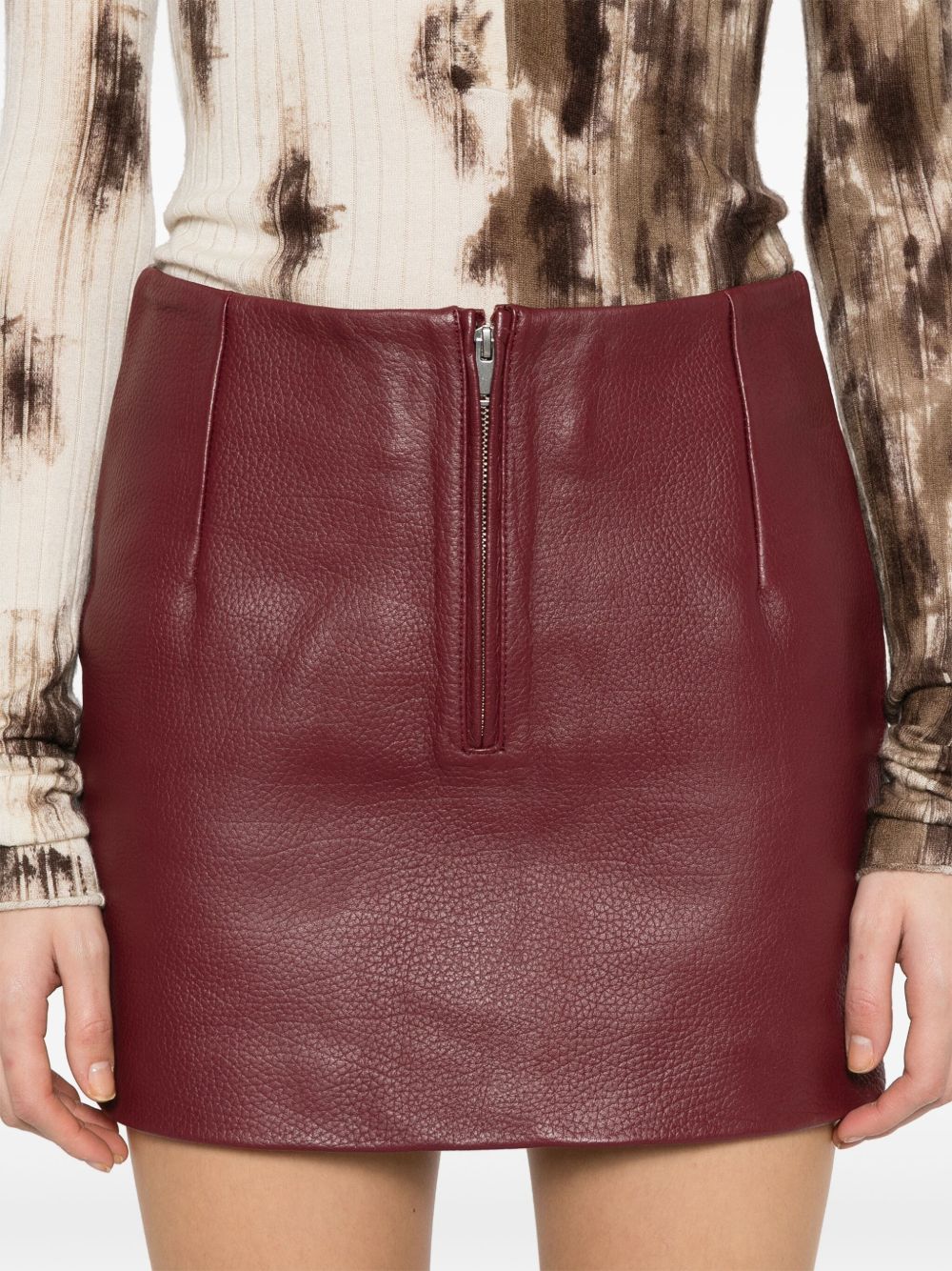 REMAIN LEATHER MINI SKIRT