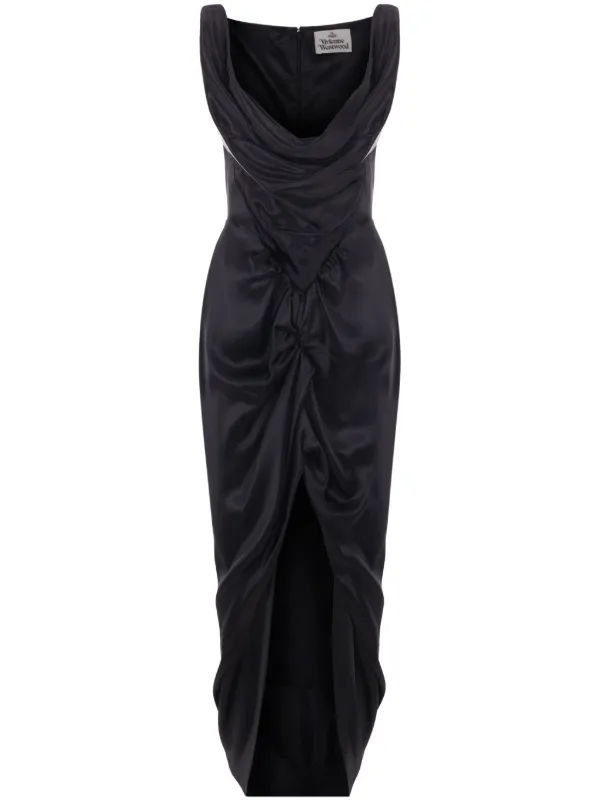 ワンピース VIVIENNE WESTWOOD LONG PANTHER FLUID SATIN SLEEVELESS DRESS 27918269_57529854_600.jpg