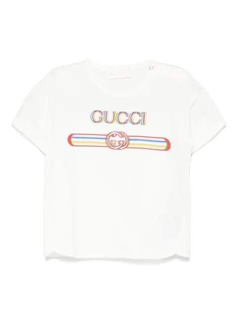 Gucci Kids playera con logo estampado