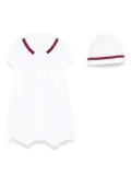 Gucci Kids Web-stripe babygrow set - White
