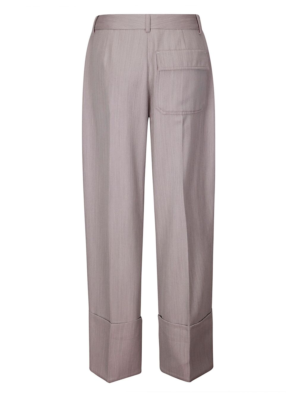 Victoria Beckham straight-leg turn-up trousers - Beige