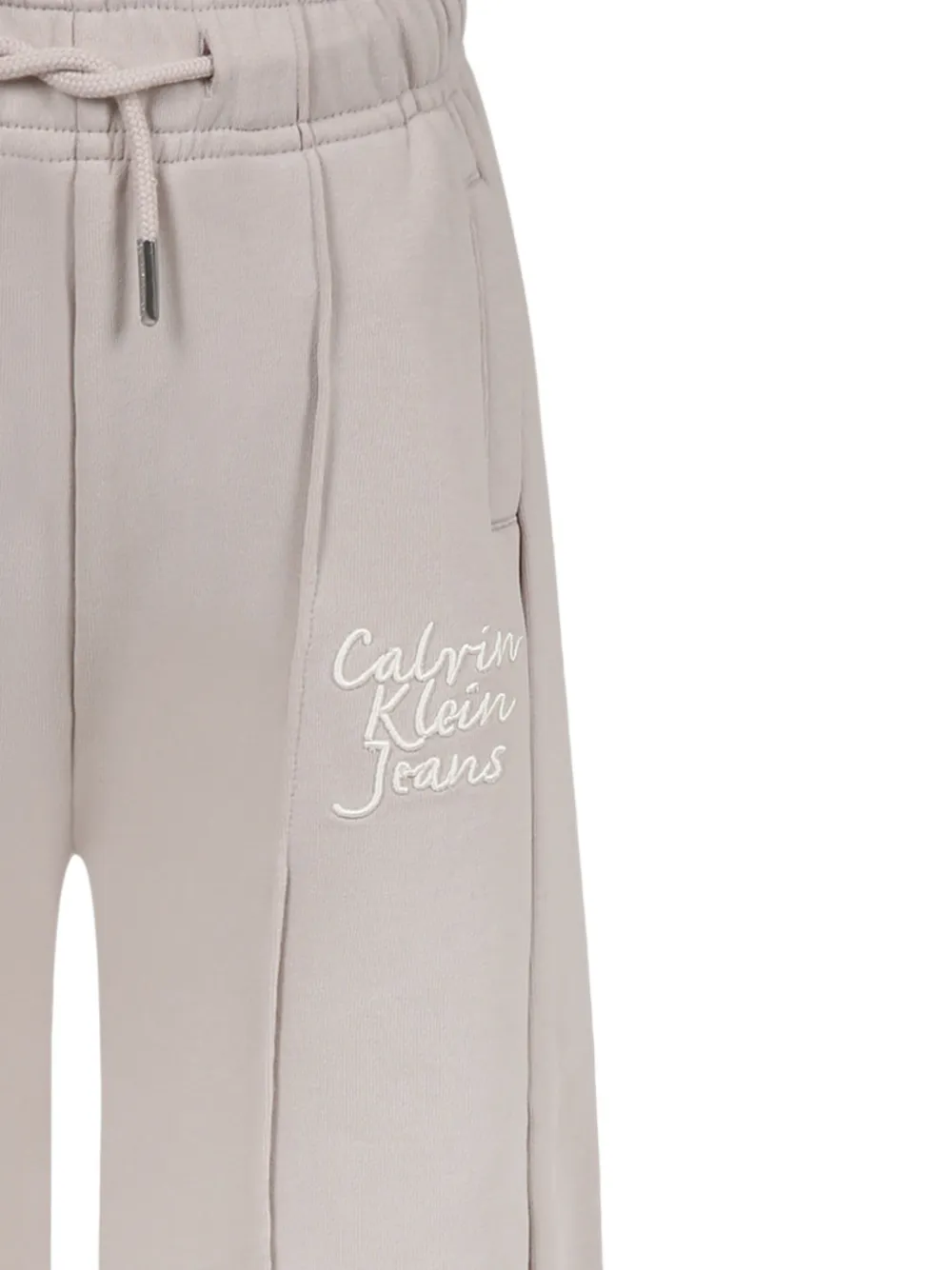 Calvin Klein Kids Broek met wijde pijpen Beige