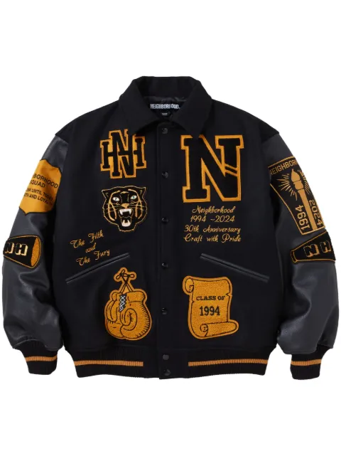 Neighborhood chamarra bomber con diseño patchwork