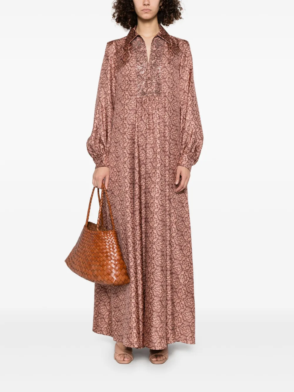 Max Mara Recente maxi-jurk - Bruin
