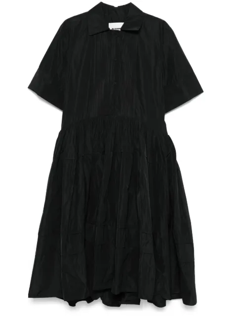 Jil Sander vestido midi con detalle de pliegues