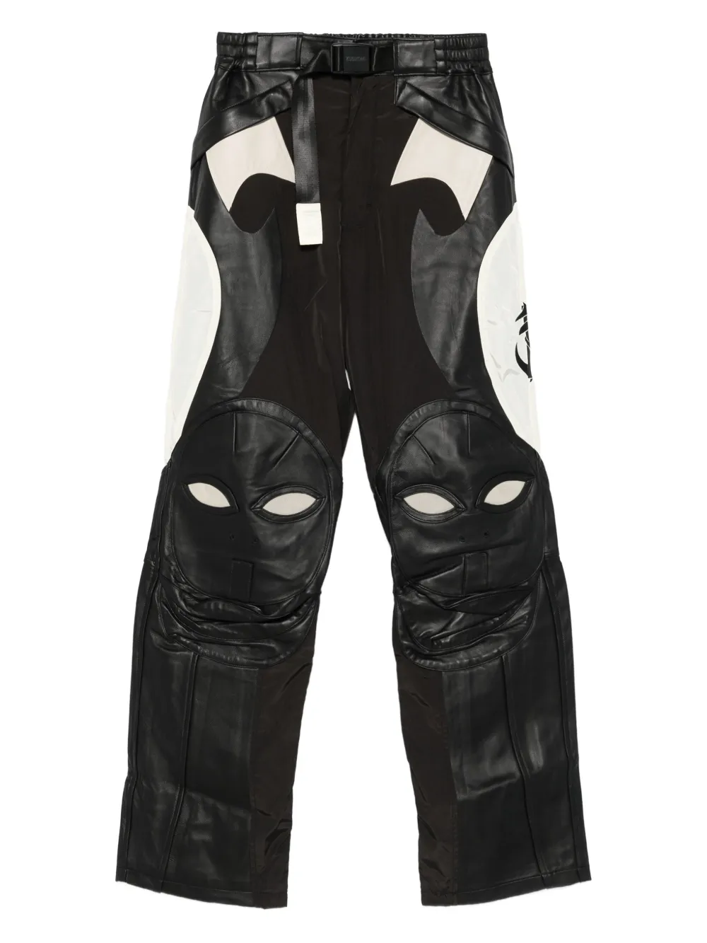 KUSIKOHC Rider leather panelled trousers | Black | Image 1