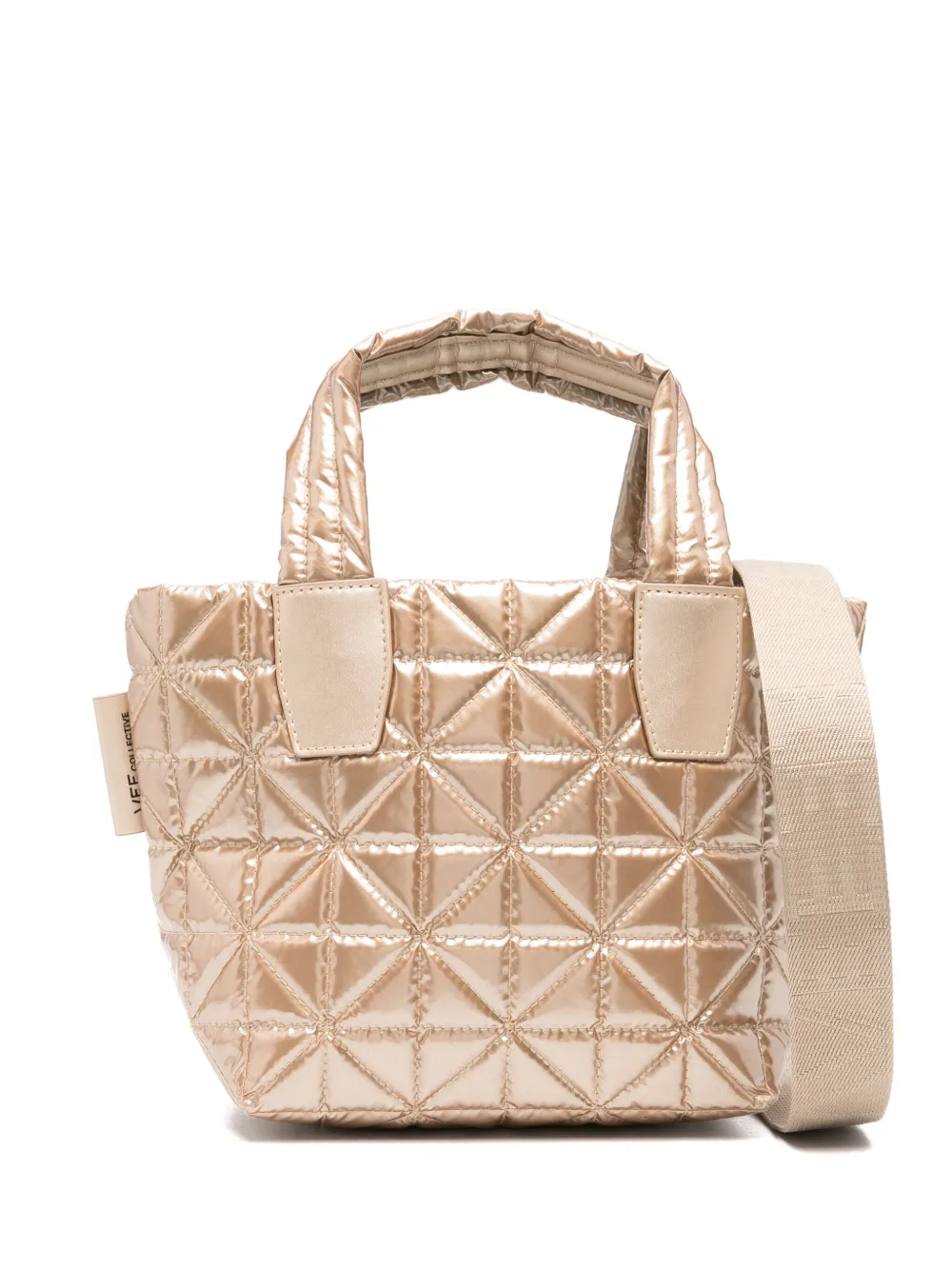 Veecollective Mini Vee Tote Bag In Gold