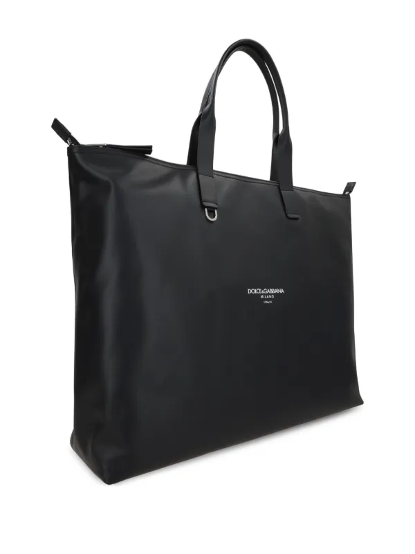 Dolce & Gabbana Bolsa Tote Grande De Couro | Preto | FARFETCH BR