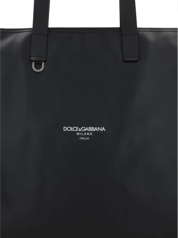 Dolce & Gabbana Bolsa Tote Grande De Couro | Preto | FARFETCH BR