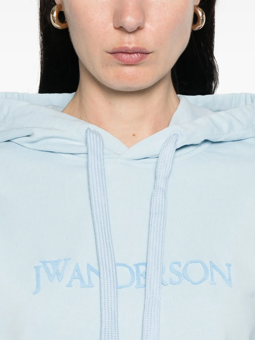 JW Anderson Hoodie met logo Blauw