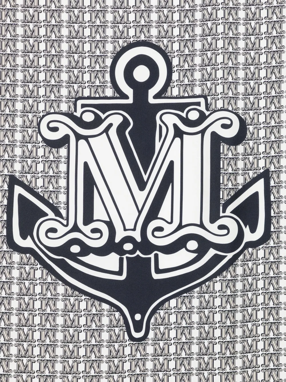 Max Mara Sjaal met monogram - Wit