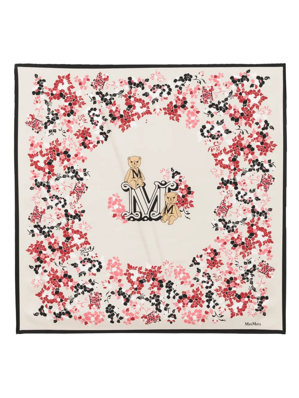Max Mara Sjaal met bloemenprint Beige