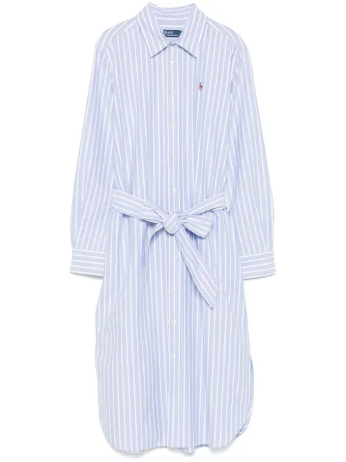 Robe mi-longue en coton à rayures - Polo Ralph Lauren - Modalova