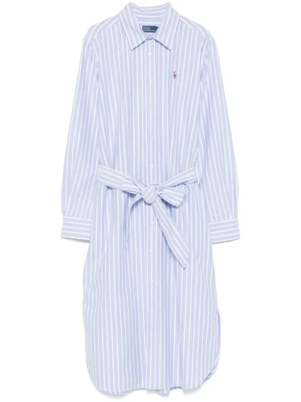ralph lauren striped cotton dress Ralph Lauren Women's Eldred Striped Cotton Day Dress