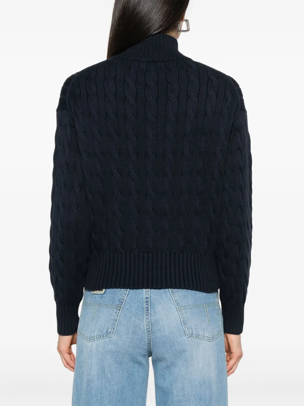 Polo Ralph Lauren Kabelgebreide katoenen trui Blauw