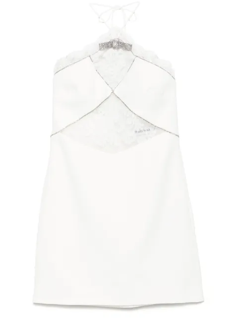 Self-Portrait vestido corto con cuello halter