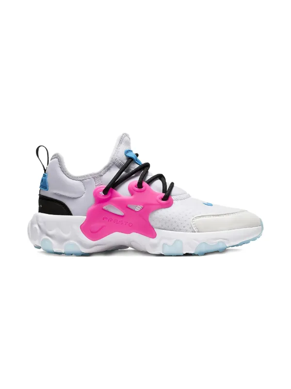 pink blue and white nike shoes