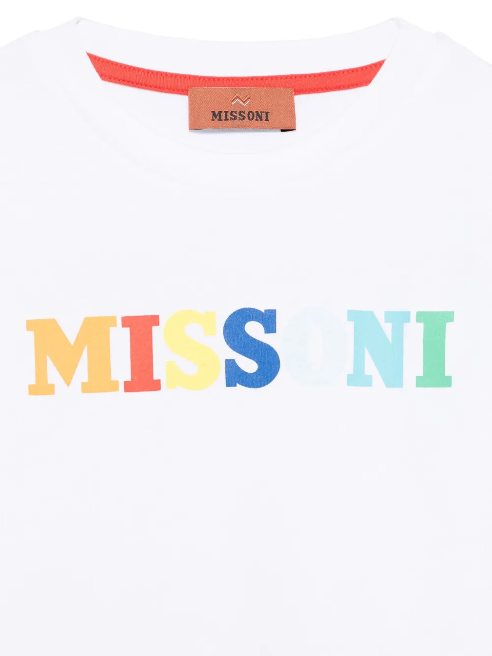 Missoni Kids T-shirt met logoprint Wit