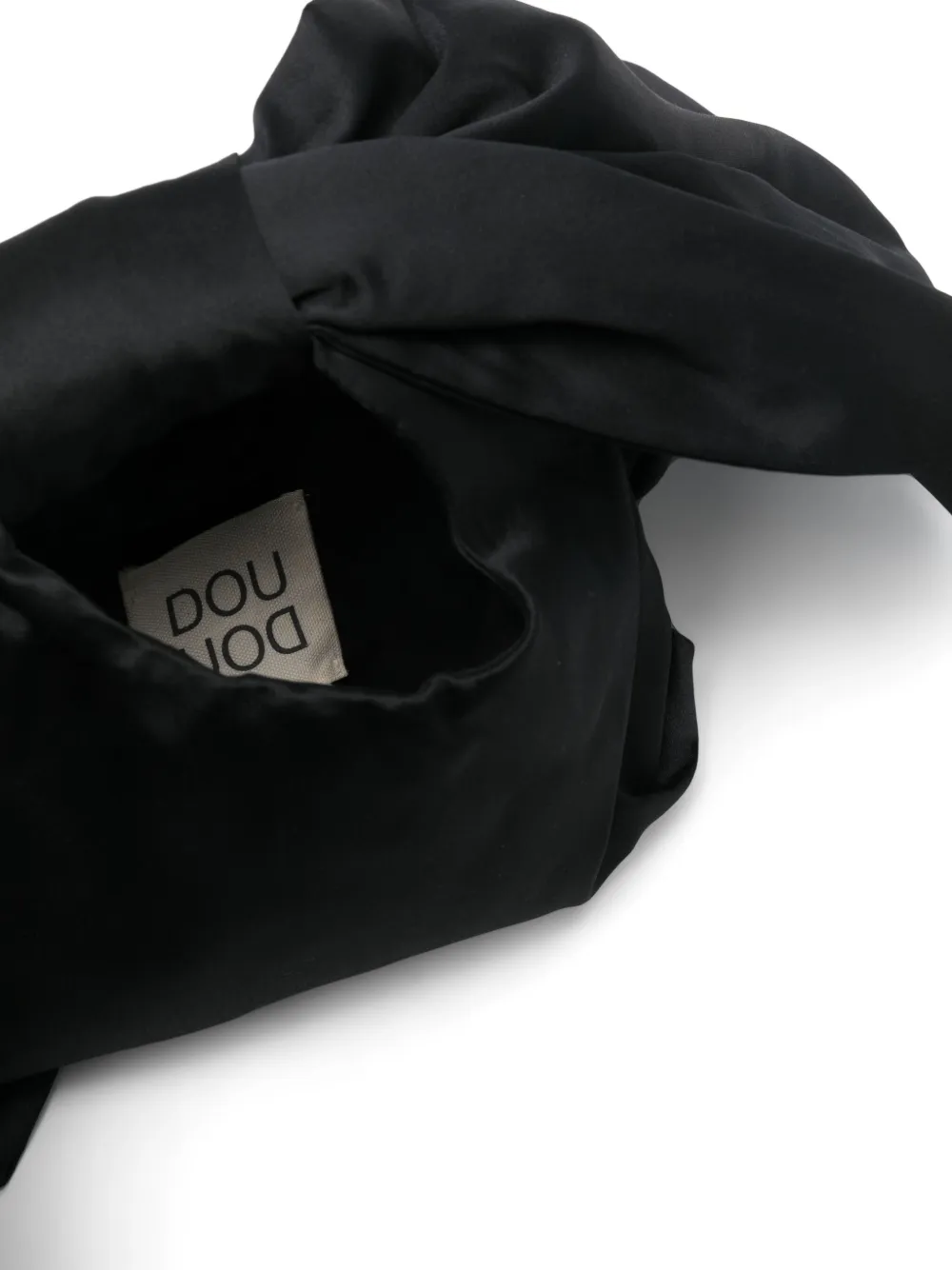 Douuod Kids Shopper met strikpatroon Zwart