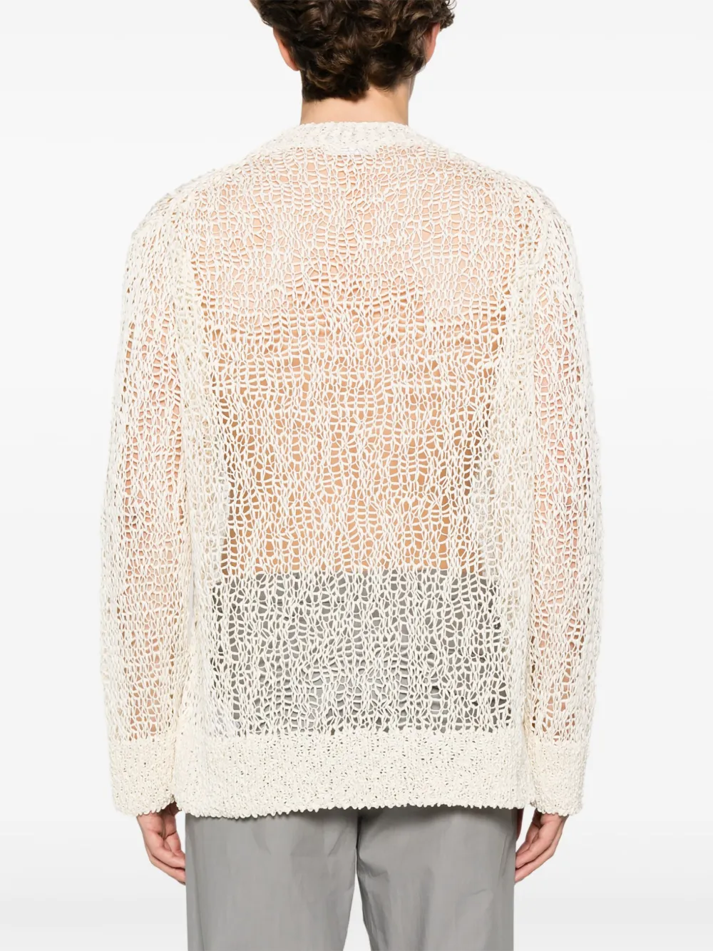 Jil Sander Opengebreide trui Beige