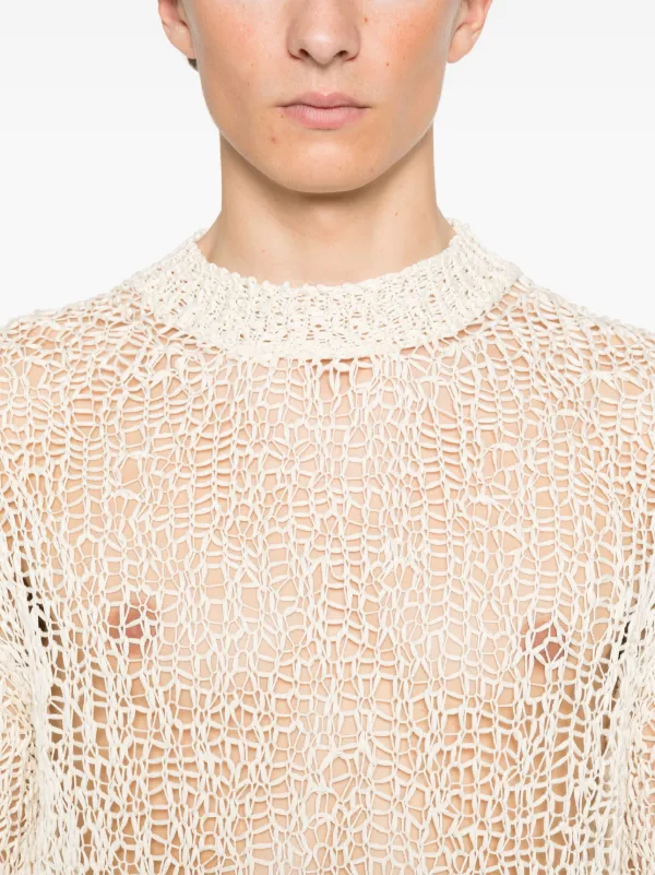 Jil Sander オープンニット セーター | ニュートラル | FARFETCH JP