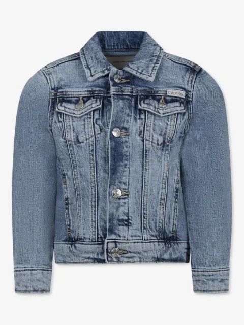 Calvin Klein Kids logo-patch denim jacket 