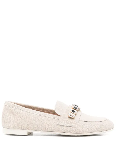 Casadei mocasines con detalles de cristal