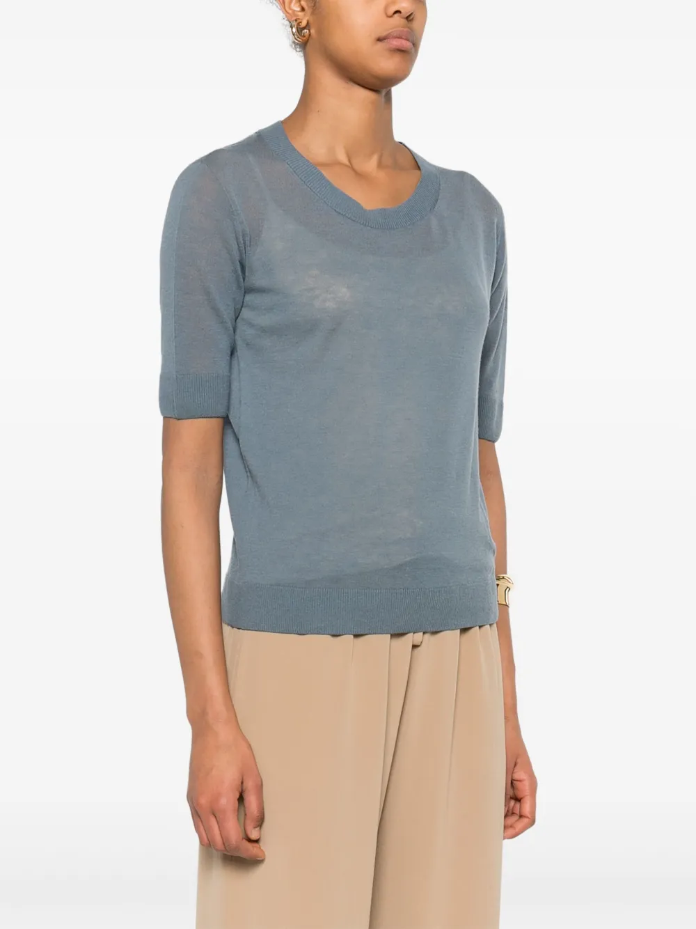 Max Mara Negelia T-shirt Blauw