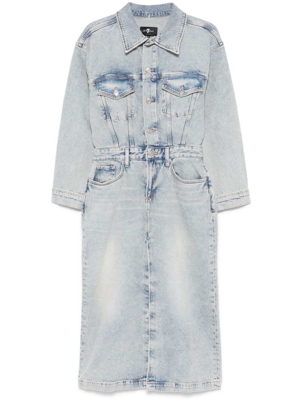 denim midi dress