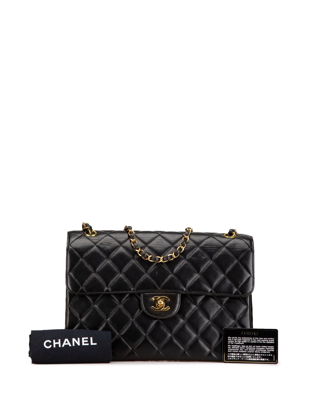 CHANEL Pre-Owned 1996-1997 Jumbo Lambskin Double Sided Flap shoulder bag - Zwart