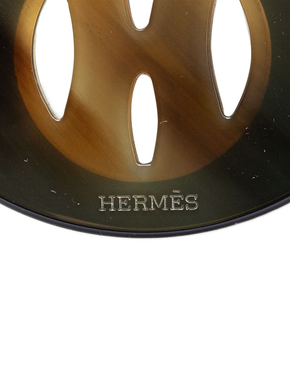 Hermès Pre-Owned 2000-2010 Horn and Lacquer Pendant Necklace costume necklace - Paars