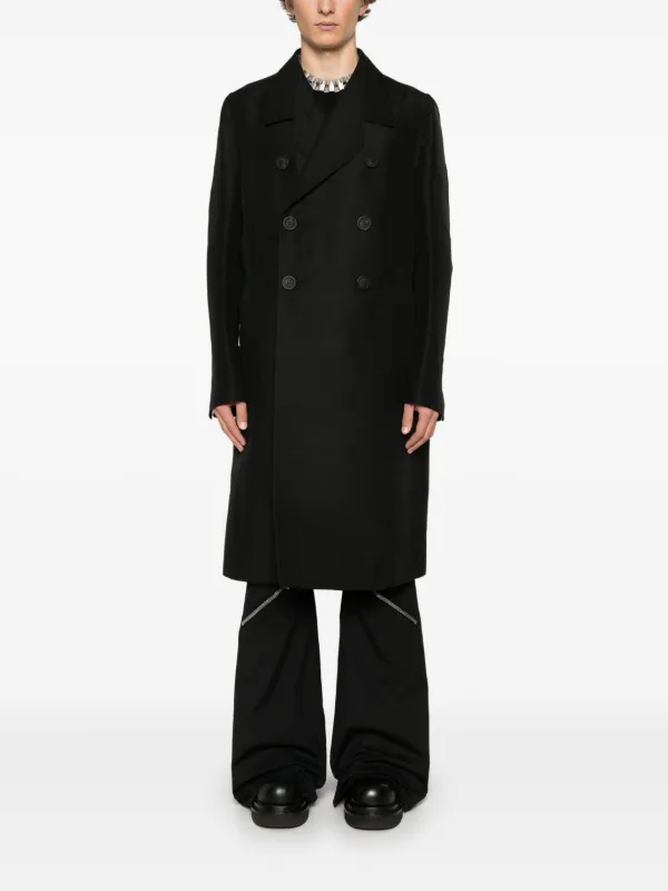 【関税＆送料込み】Rick Owens Coat Rick Owens Officer Coat | Black | FARFETCH