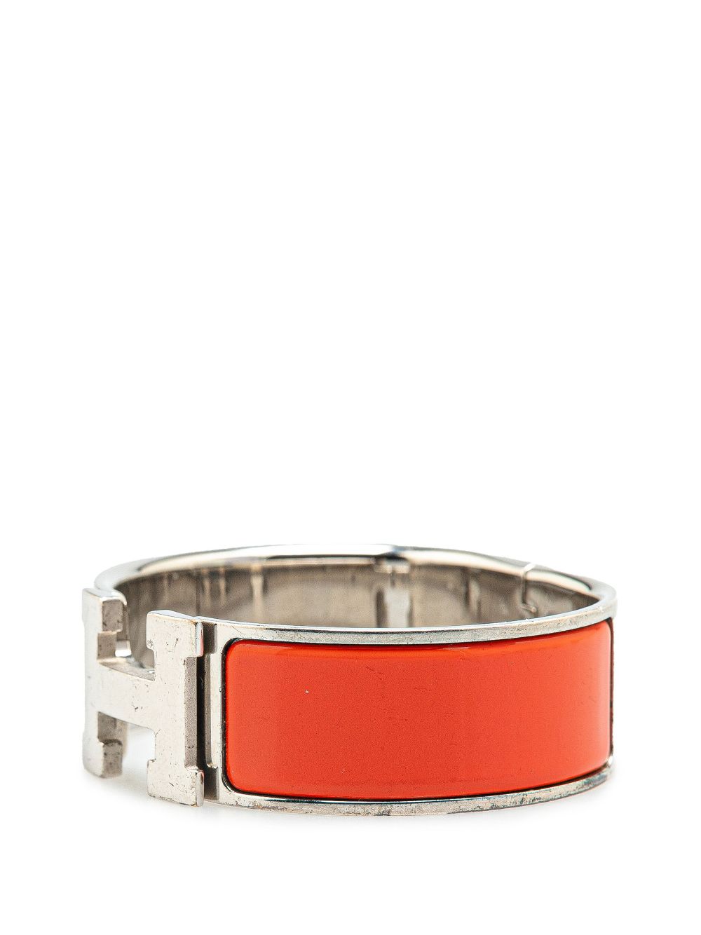 Hermès Pre-Owned 20th Century Wide Enamel Clic Clac H Bracelet PM costume bracelet - Red