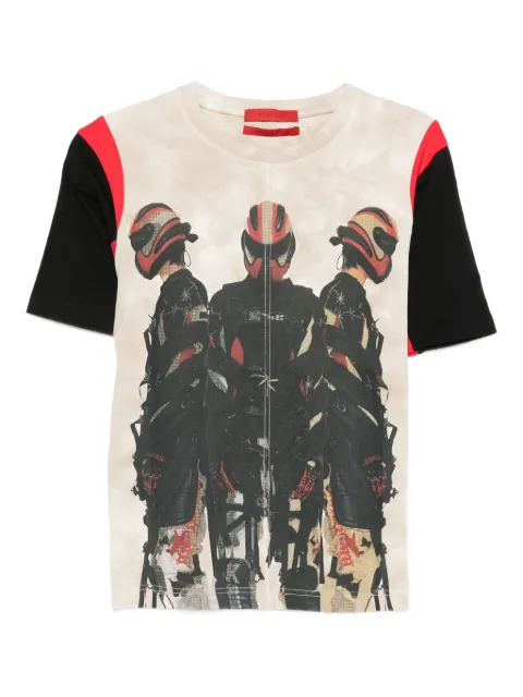 KUSIKOHC print-motif cotton T-shirt