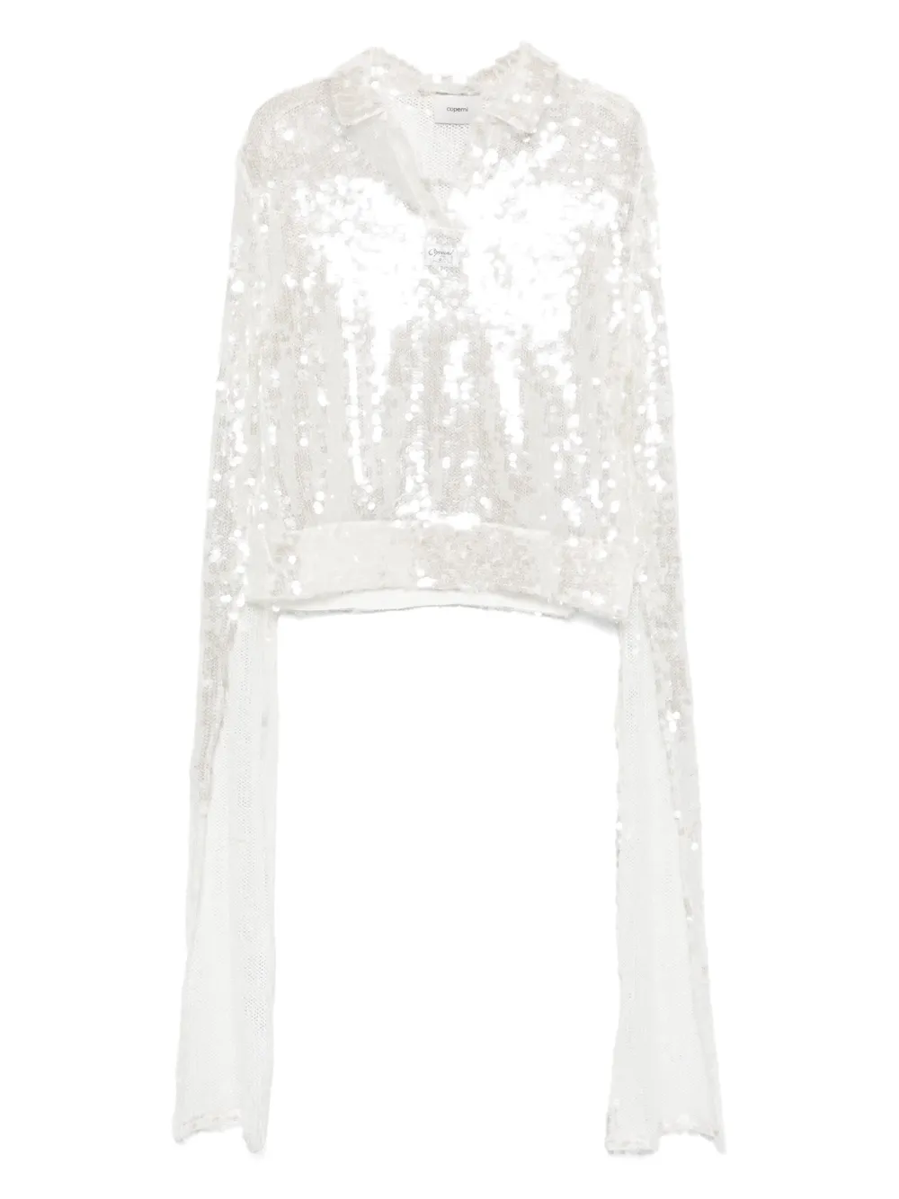 Coperni knotted sequin top | White | Image 1