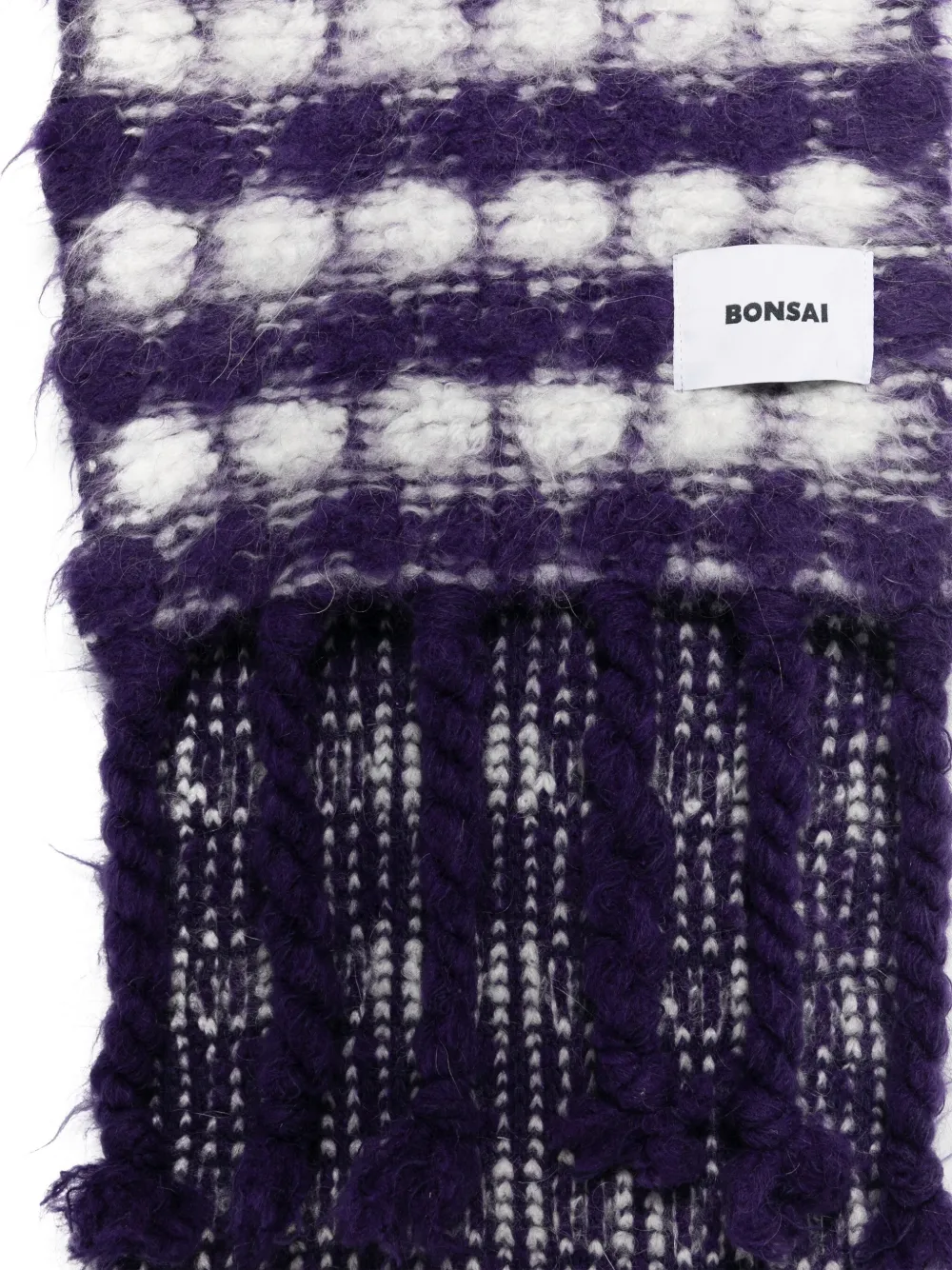 Bonsai knit puff scarf - Paars