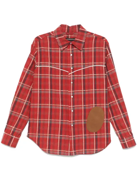 Andersson Bell Noah patch checked shirt