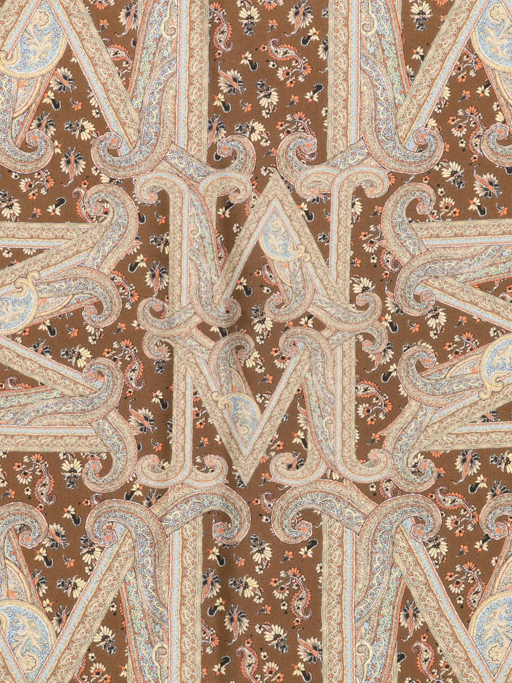 Max Mara Sjaal met paisley-print - Bruin