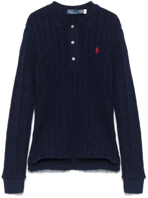 Polo Ralph Lauren cable-knit cotton polo shirt