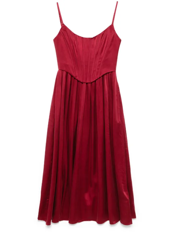 ZIMMERMANN コルセット ドレス | レッド | FARFETCH JP