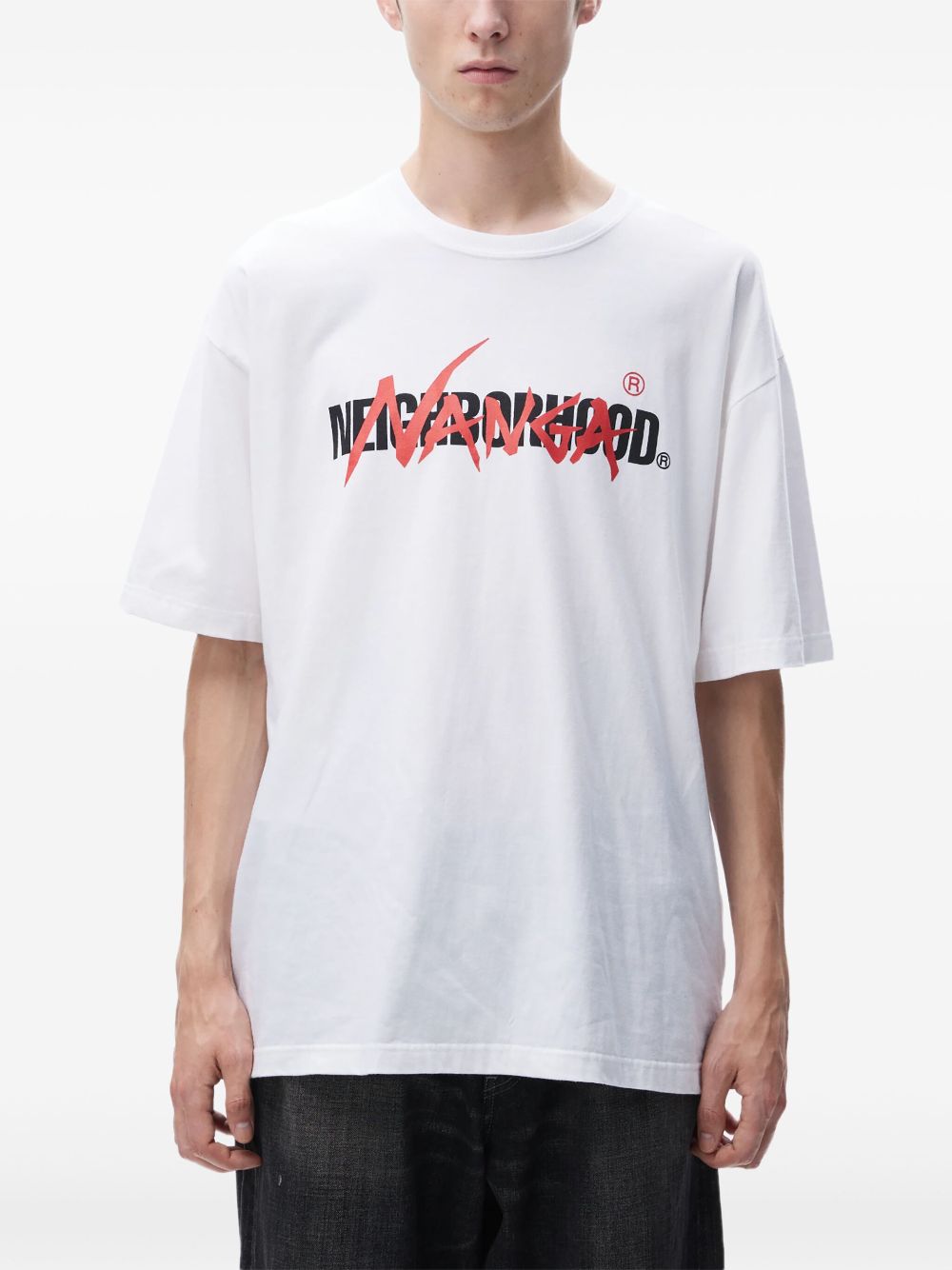 Neighborhood logo-print T-shirt - White