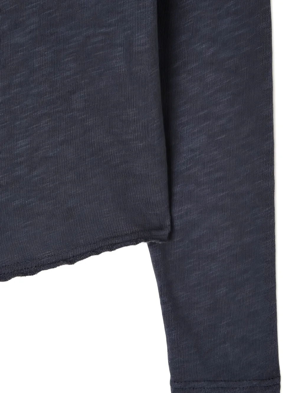 American Vintage raglan-sleeve raw-edge T-shirt Blauw